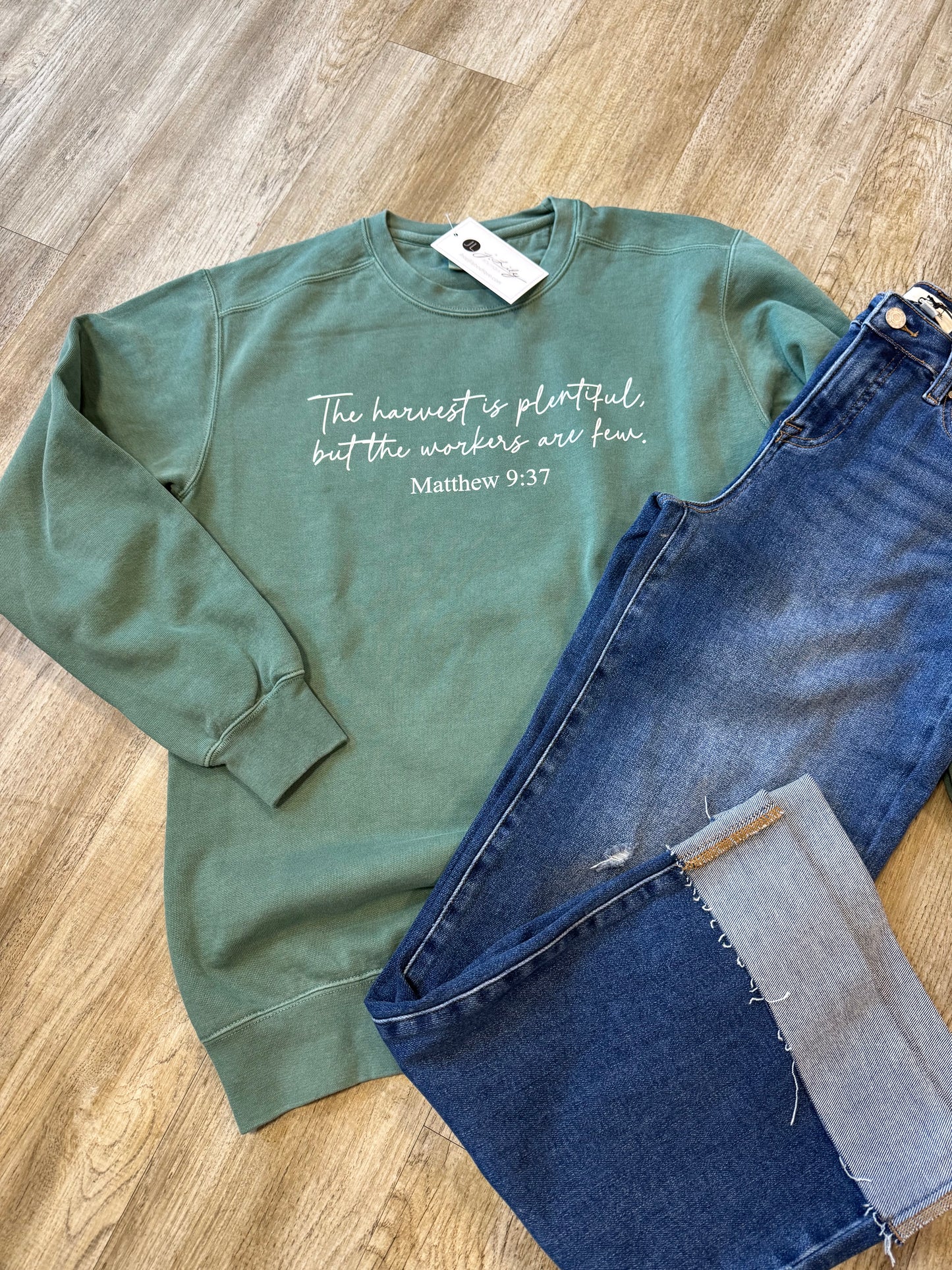 harvest faith sweatshirt green
