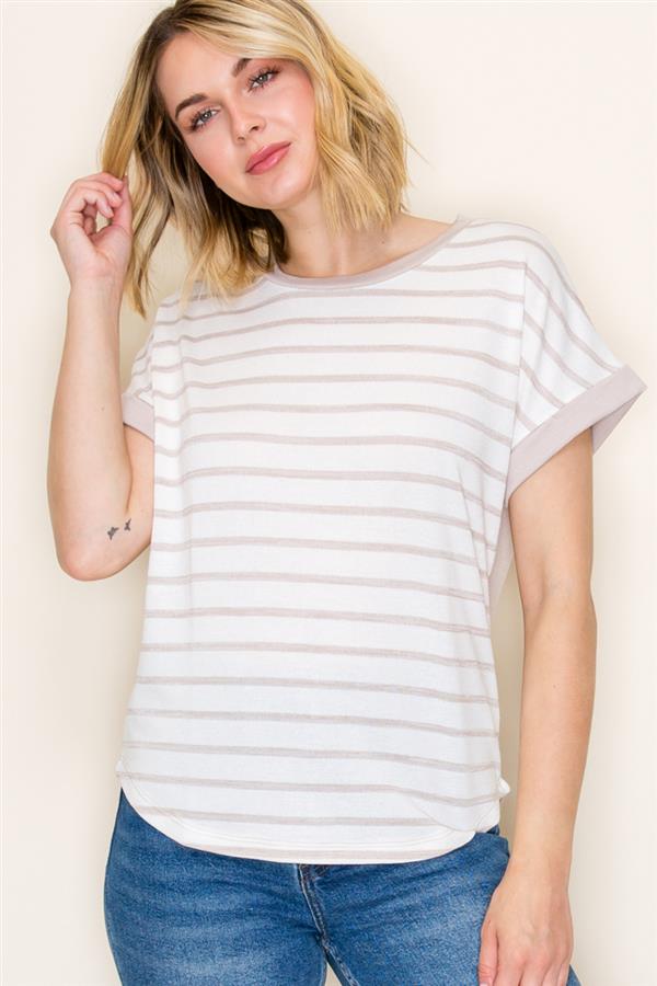 Taupe Two Tone Tshirt