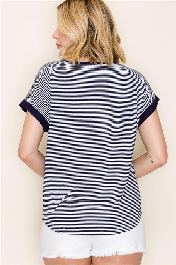 Navy Stripe Tshirt