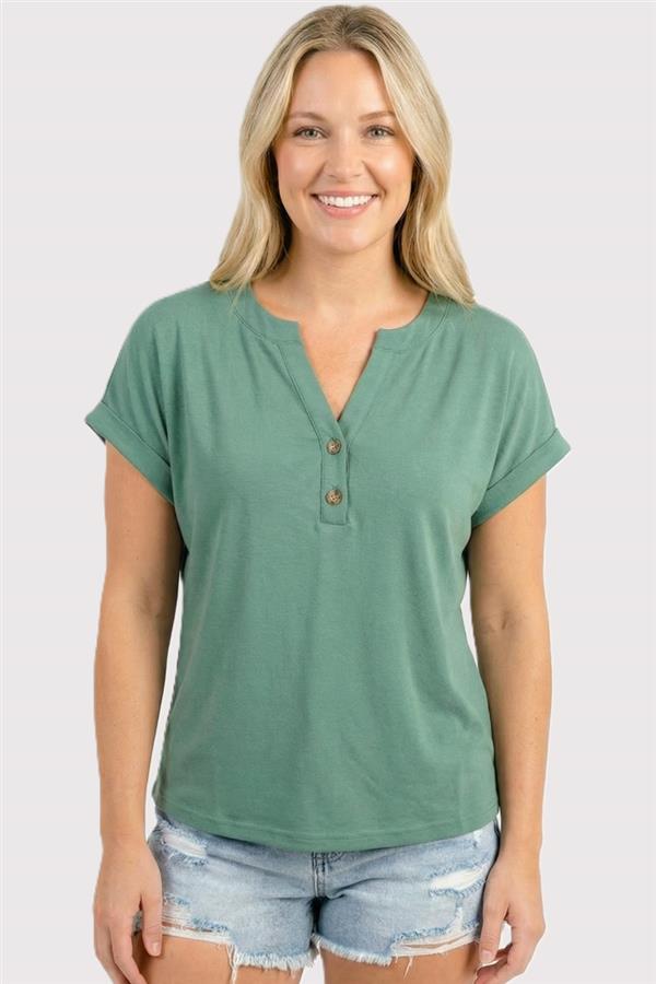 Green Henley Tshirt