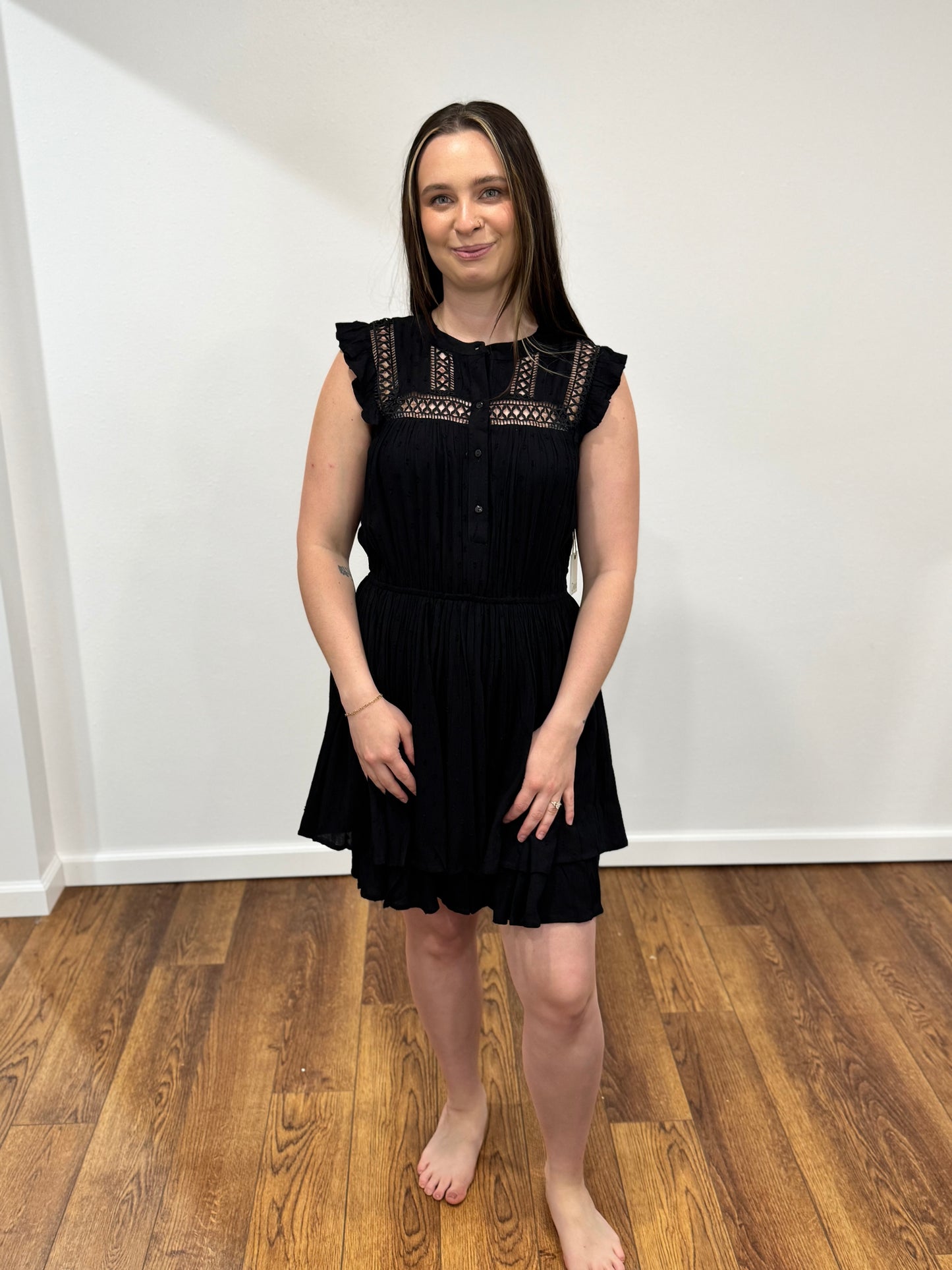 DEX Swiss Dot Mini Dress