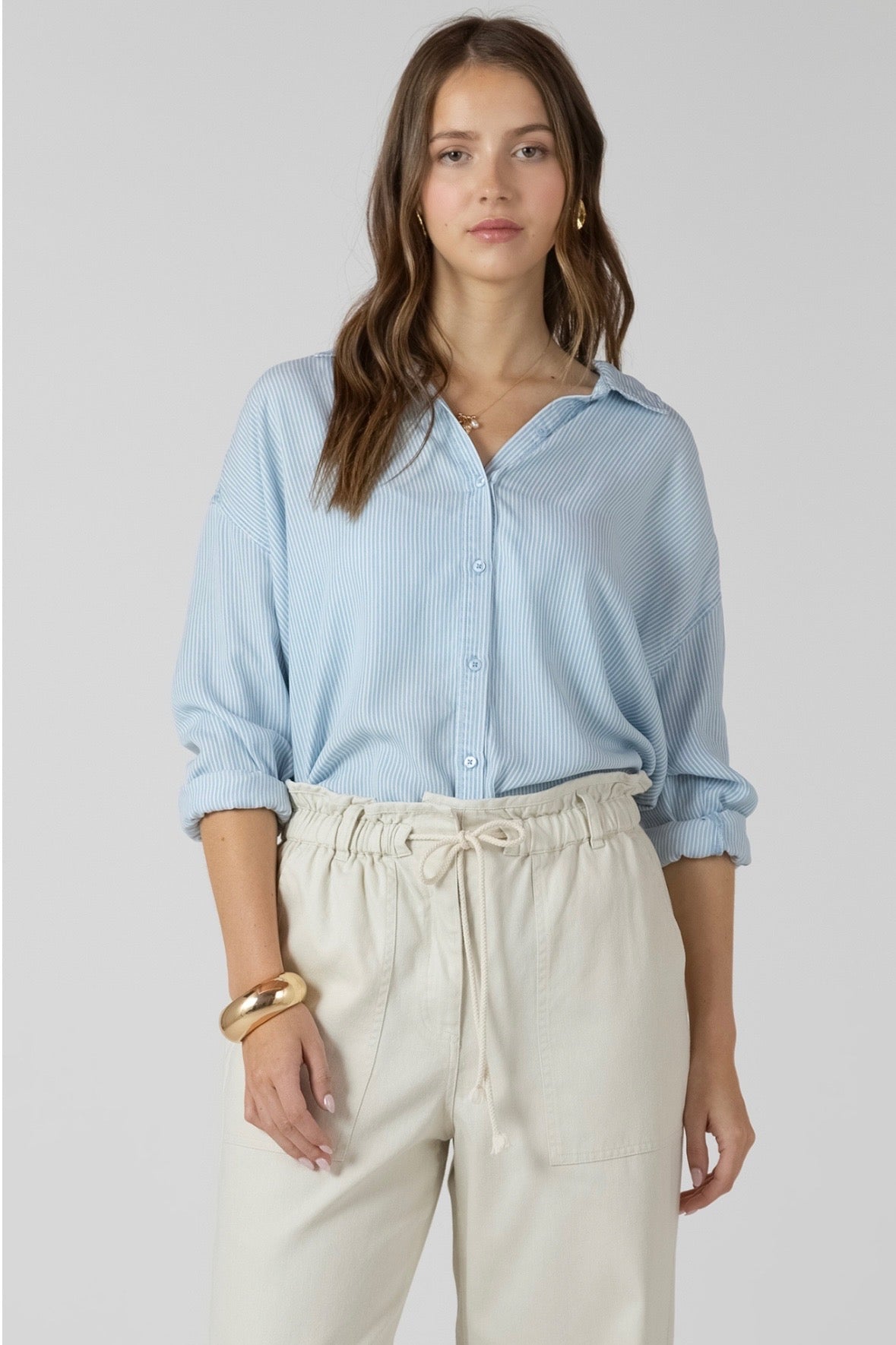 DEX Coastal Blue Blue Stripe Shirt