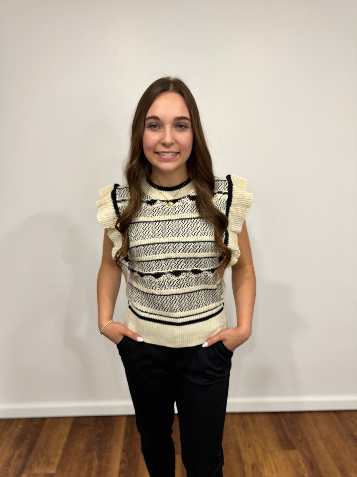 Elan Off White Crew Sweater