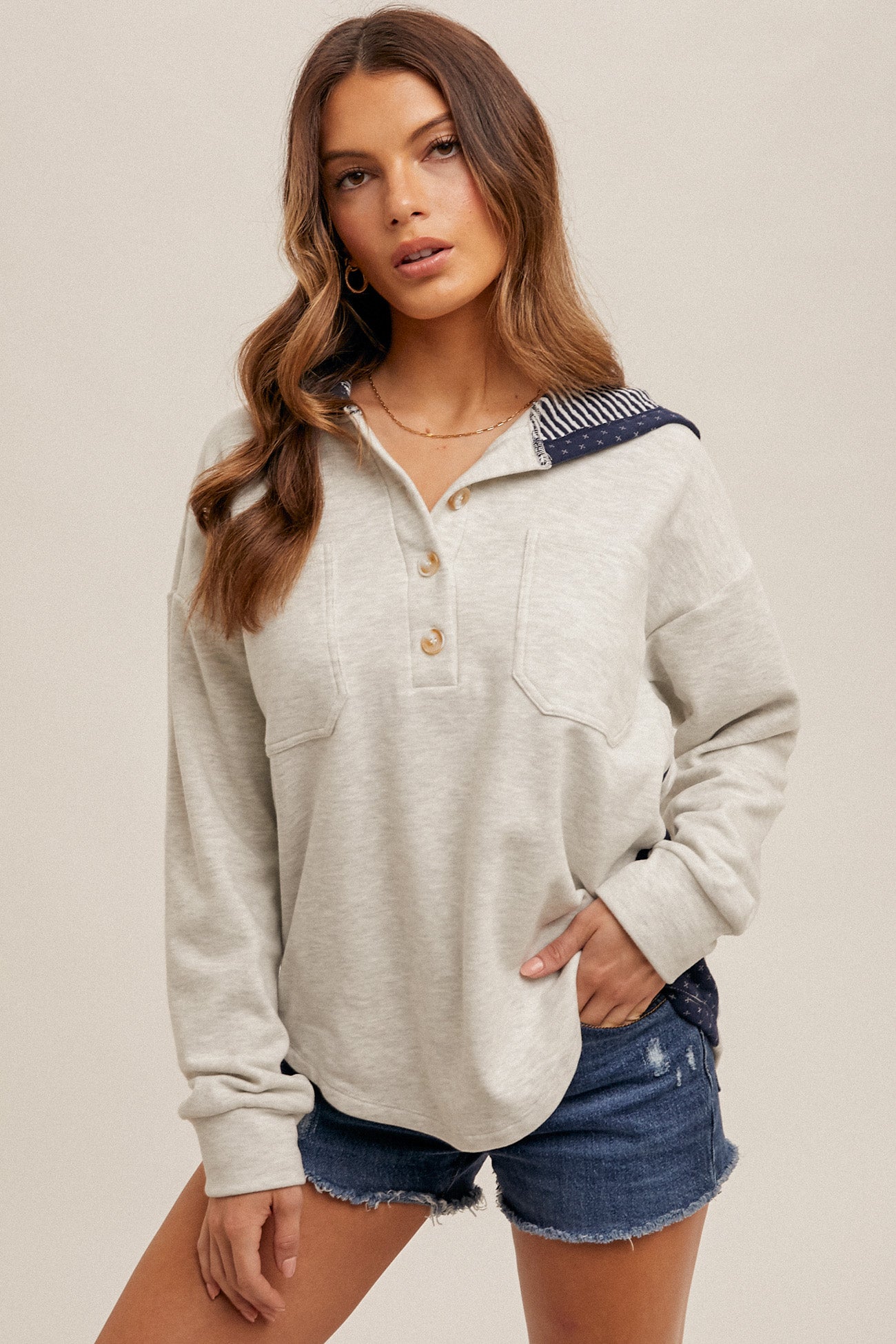 Contrast Hoodie
