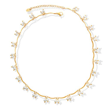 Cluster Pearl Necklace