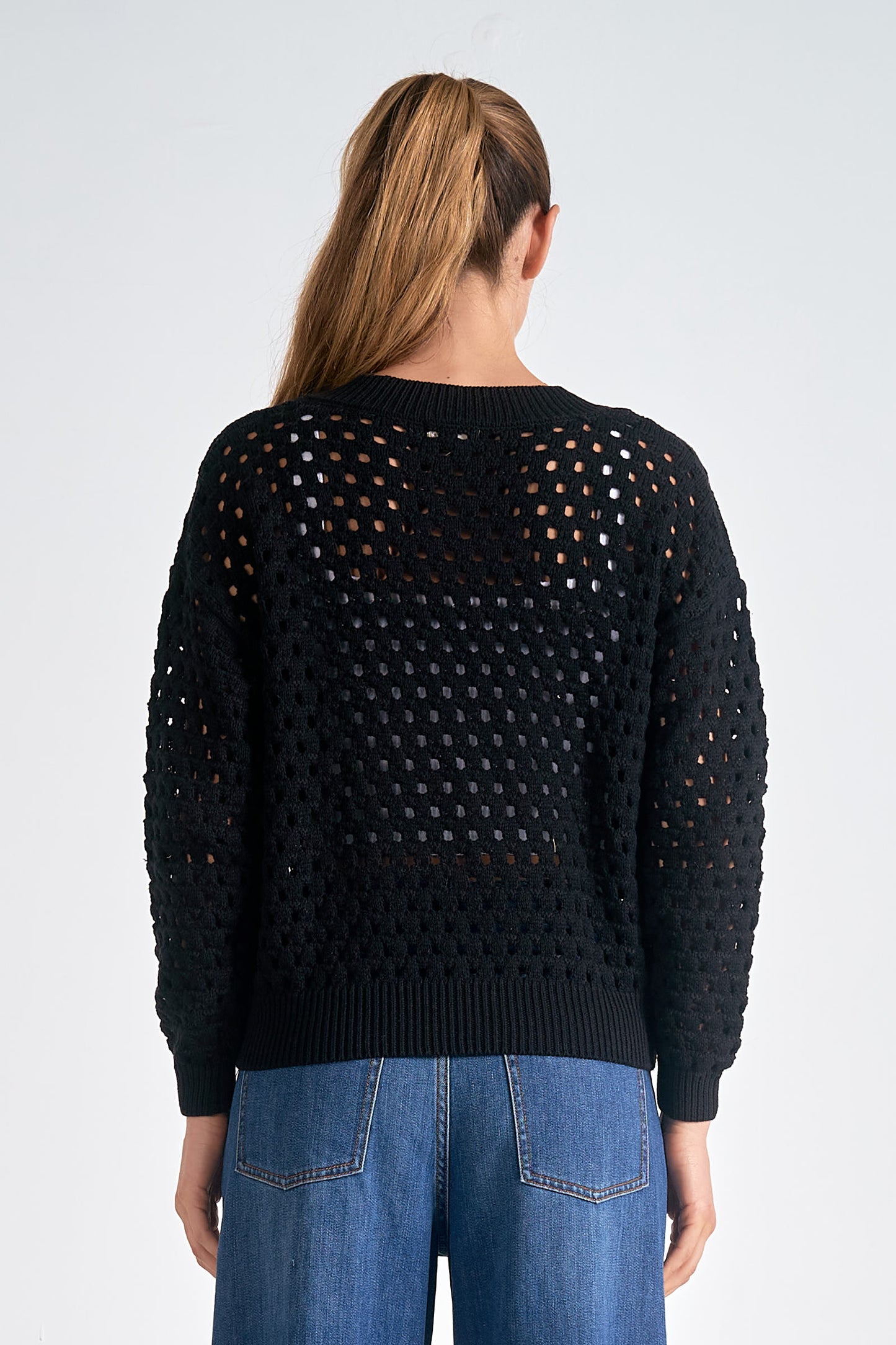 Elan Black Zip Cardigan