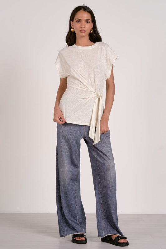 Elan White Cap Sleeve Top