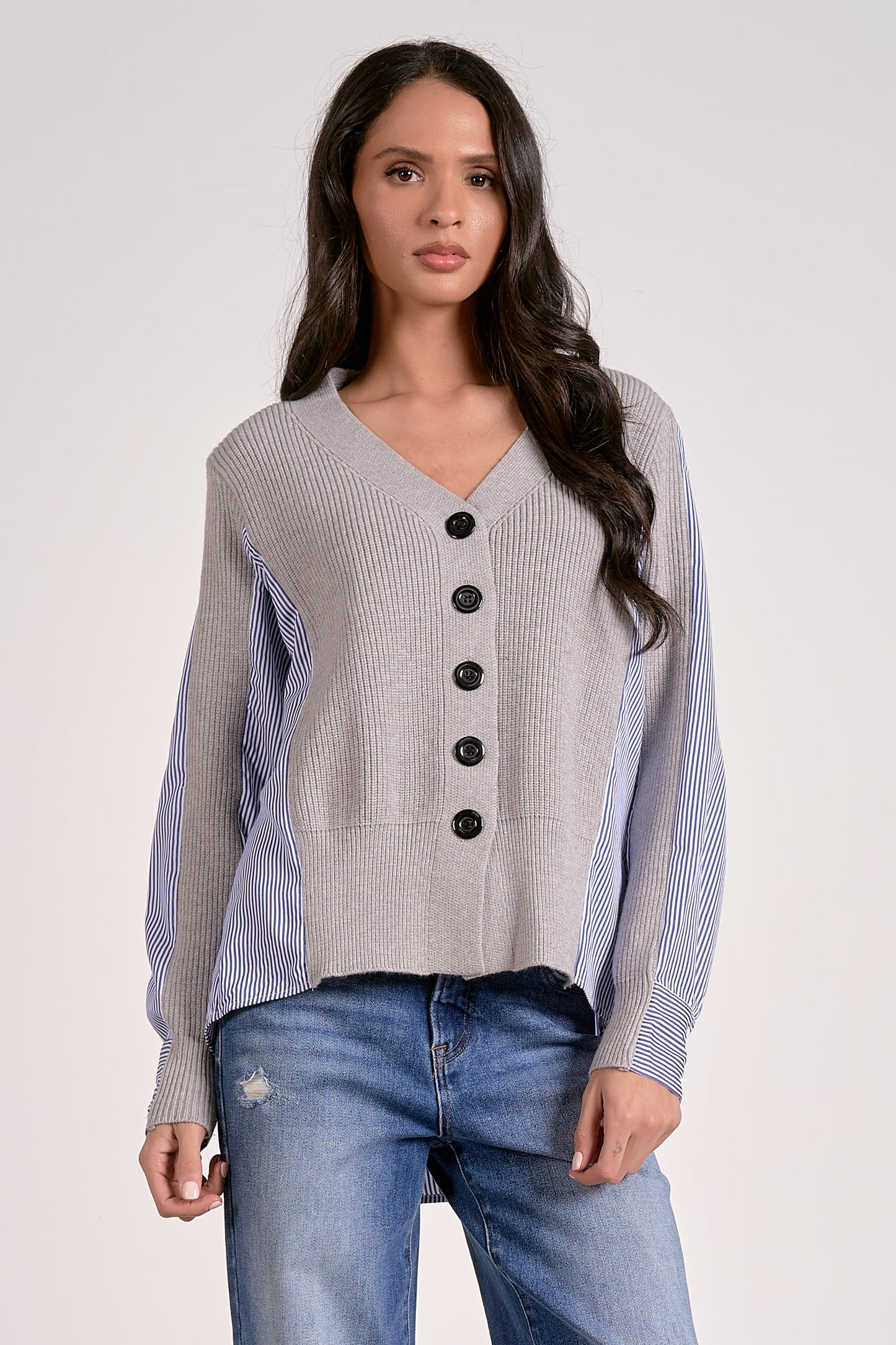 Elan Grey Mix Cardigan