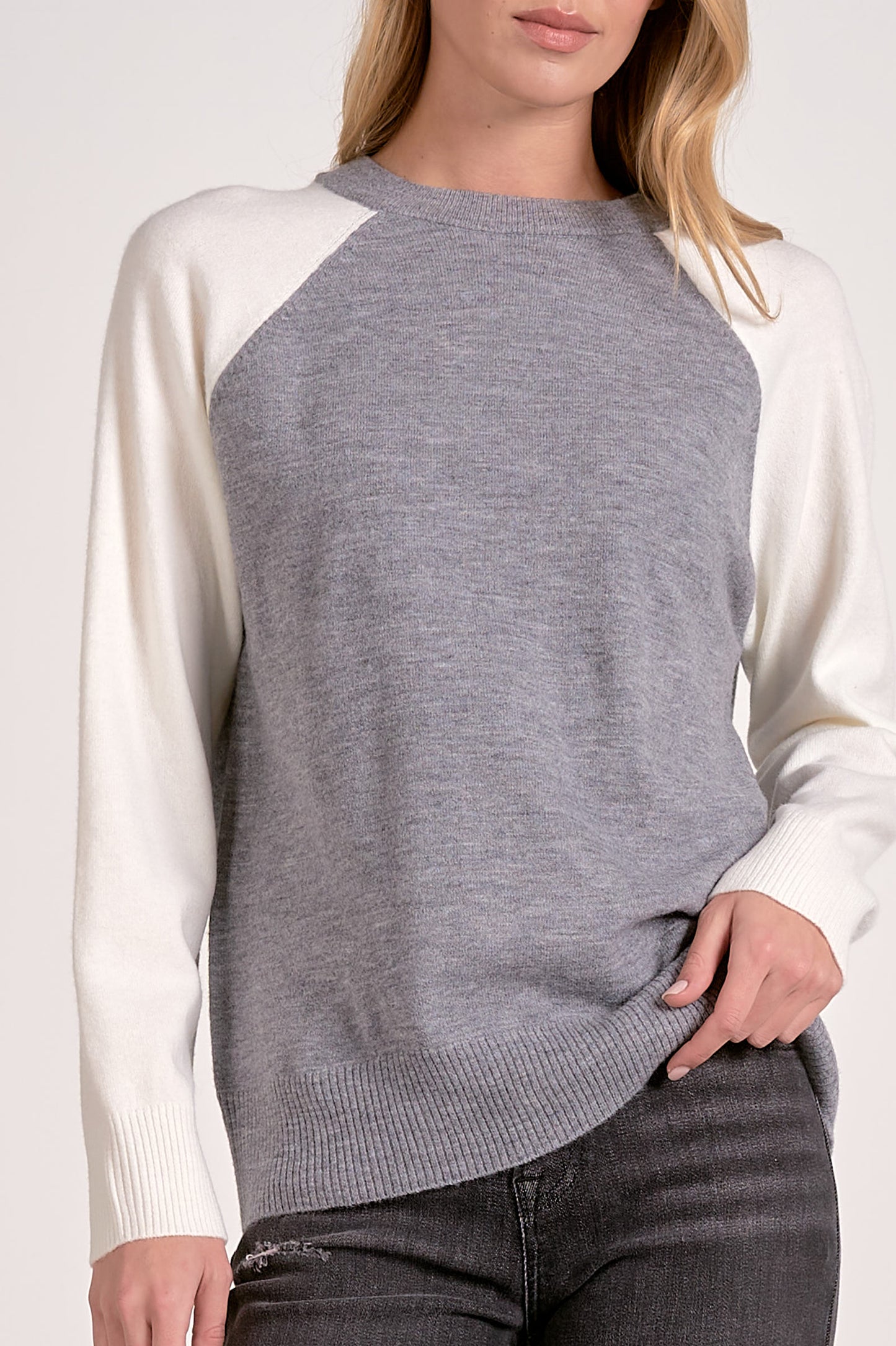 Elan Grey Crew Sweater