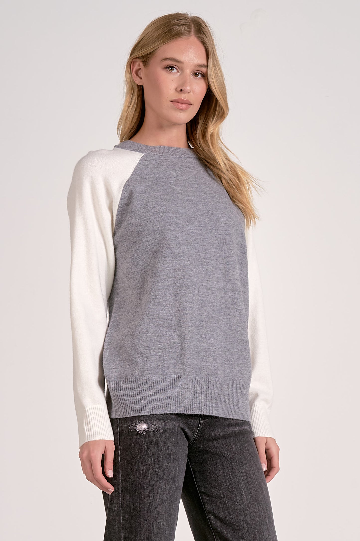 Elan Grey Crew Sweater