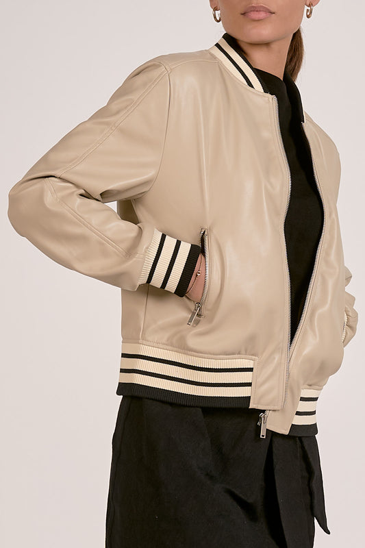 Elan Bomber Jacket with Trim