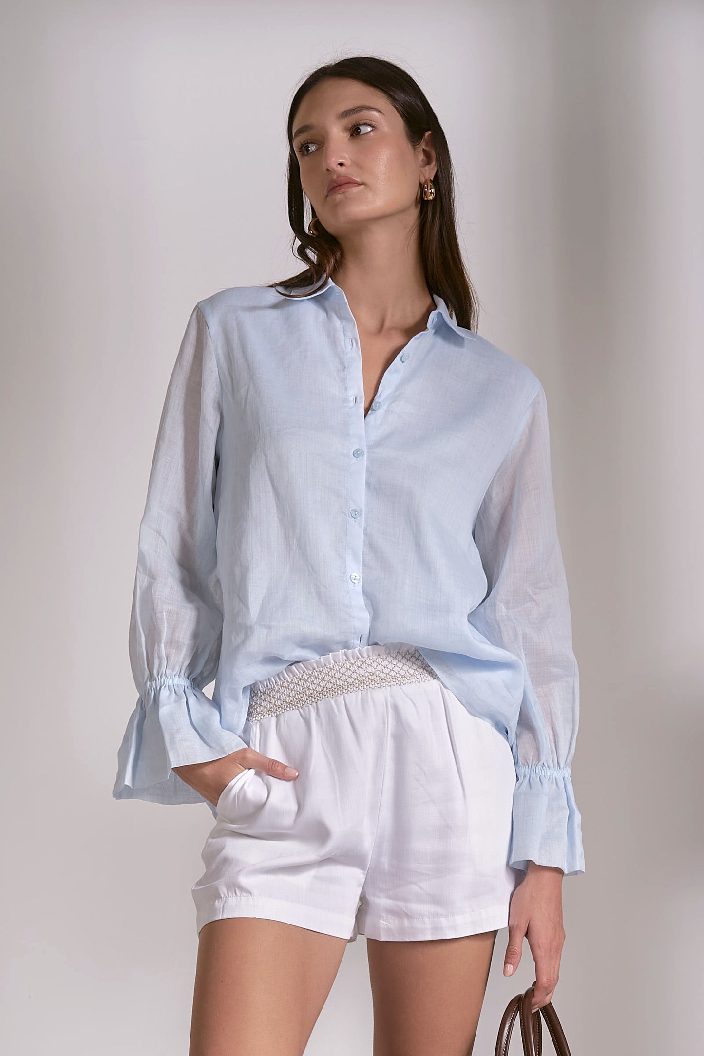 Elan Light Blue Button Down Shirt