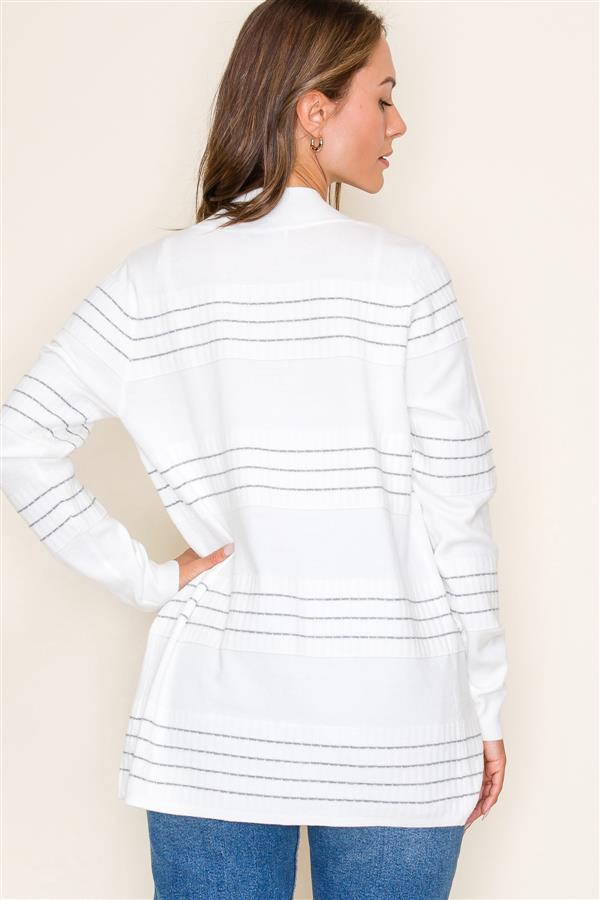 Ivory Stripe Cardigan