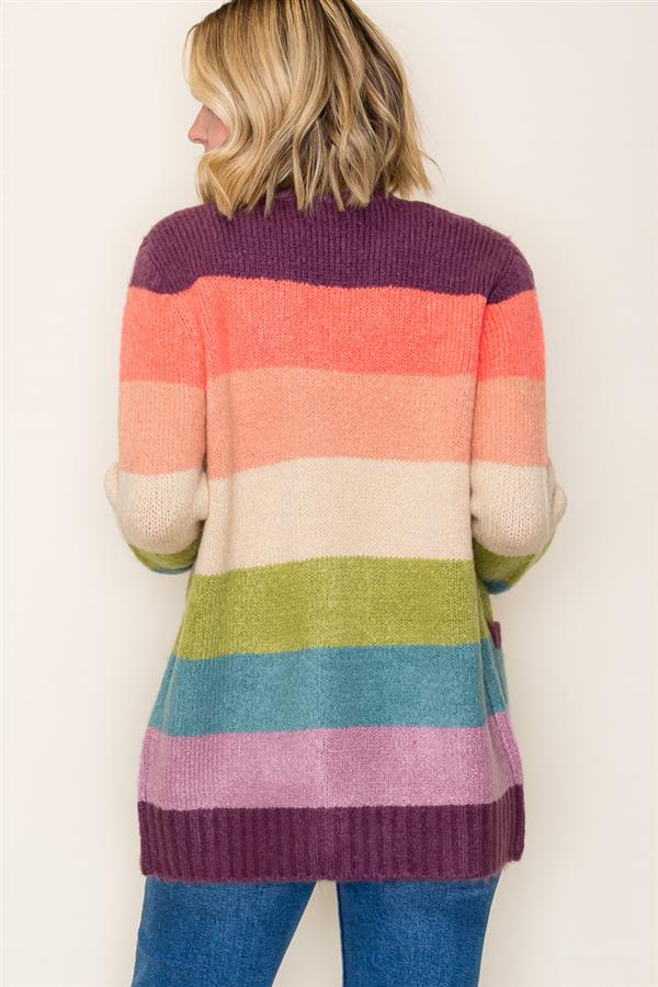 Plum Orange Multi Sweater