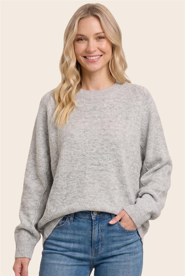 Heather Grey High-Low Sweater