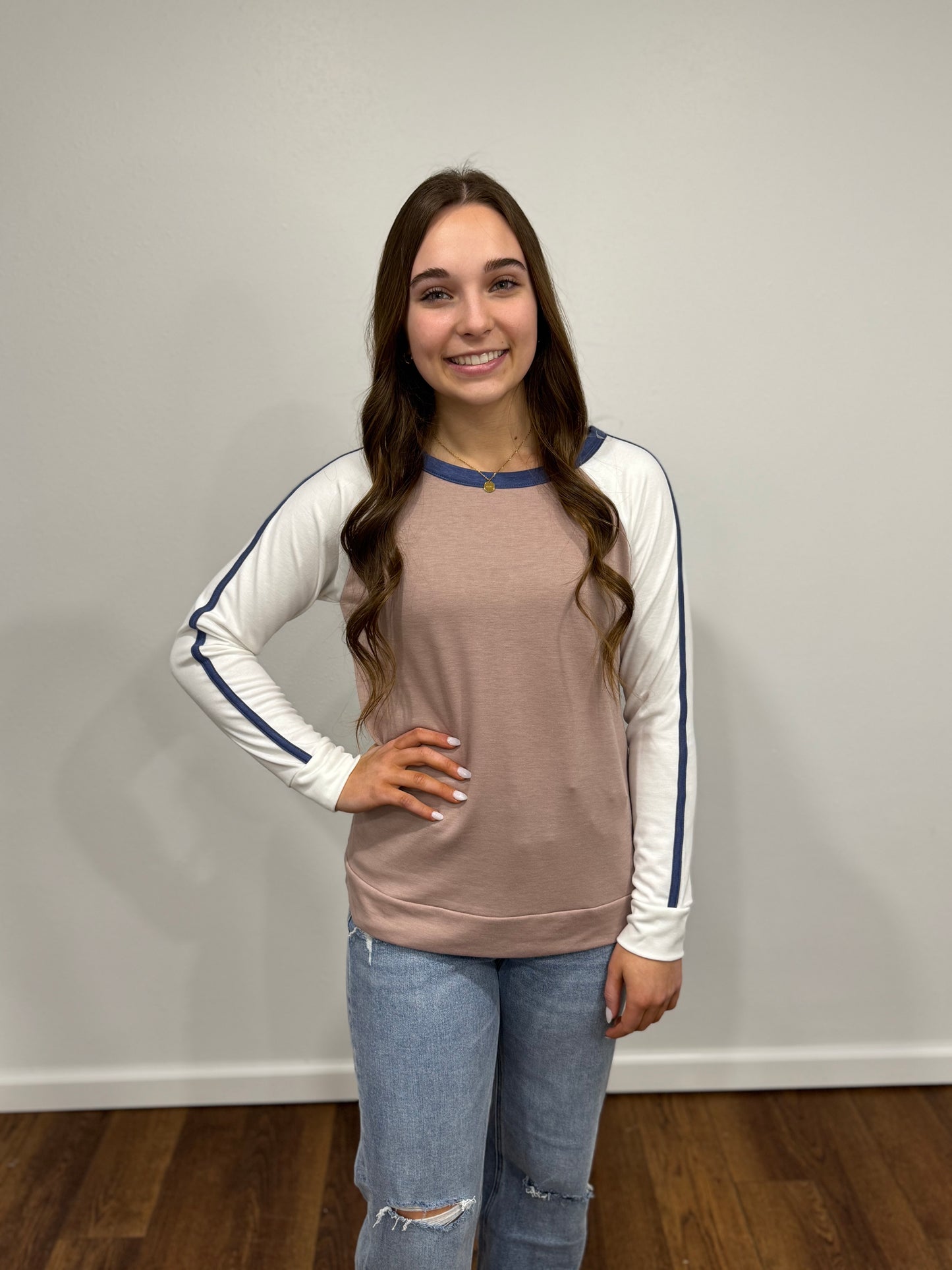 Dusty Rose Baseball Tshirt