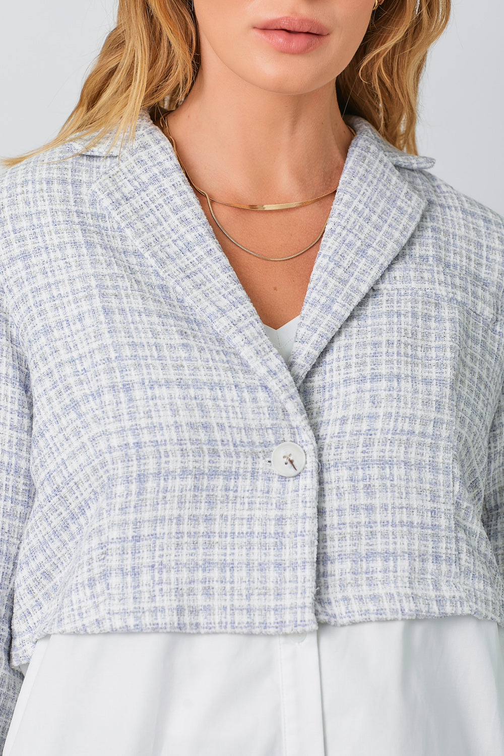 Twofer Mixed Blazer