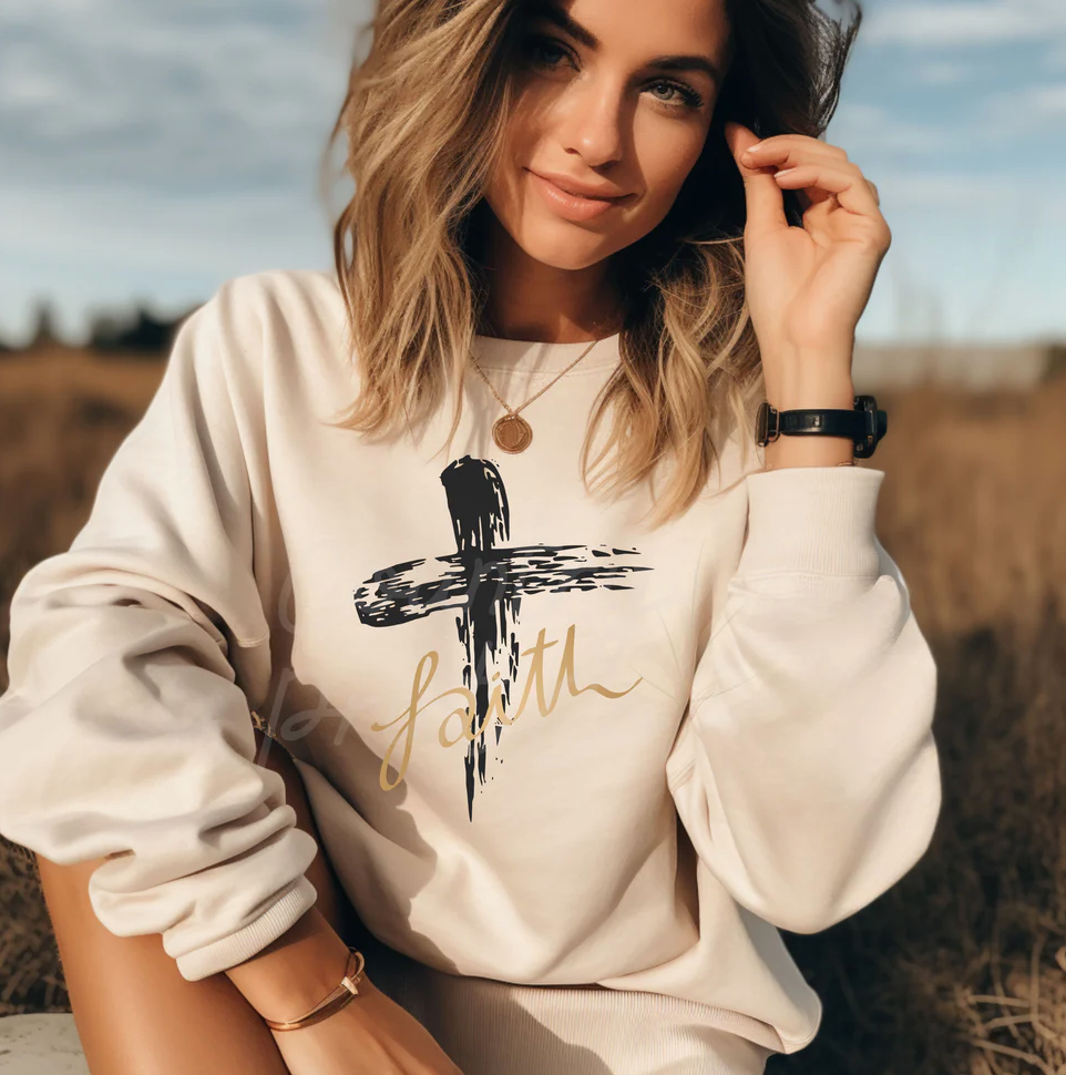 Faith Cross Crewneck Sweatshirt