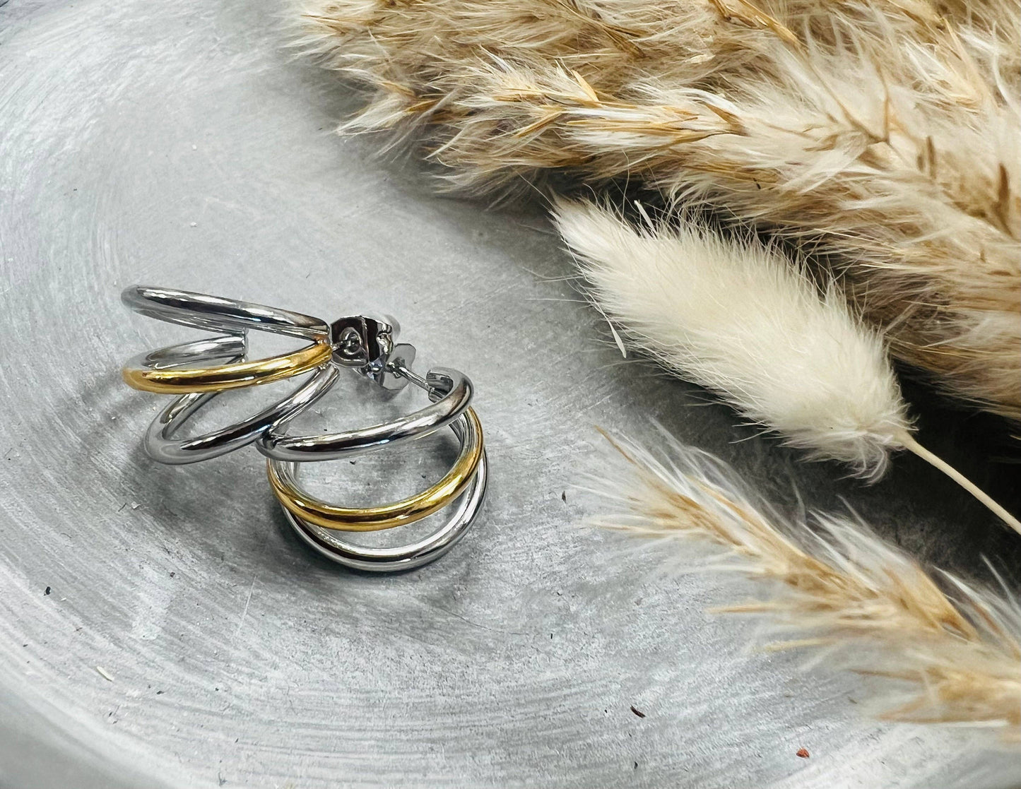 Two-Tone Hug Earring