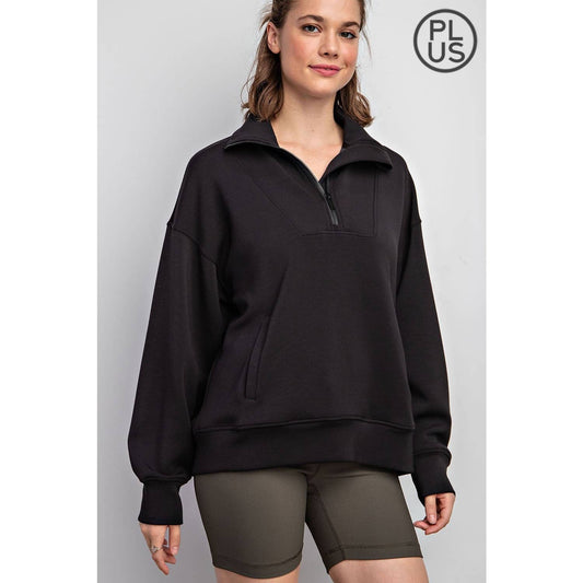 Plus Scuba Zip Sweatshirt