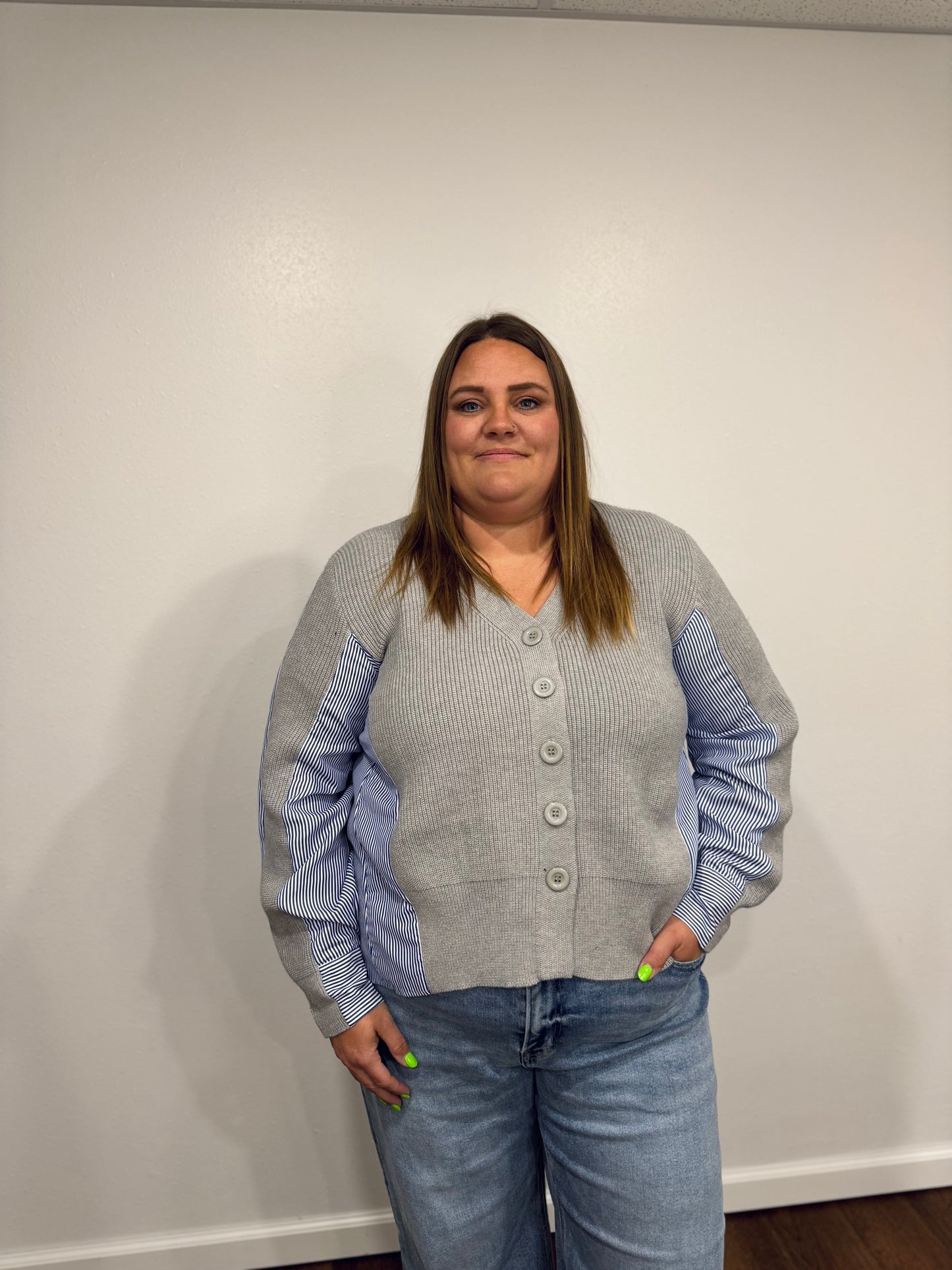 Elan Grey Mix Cardigan