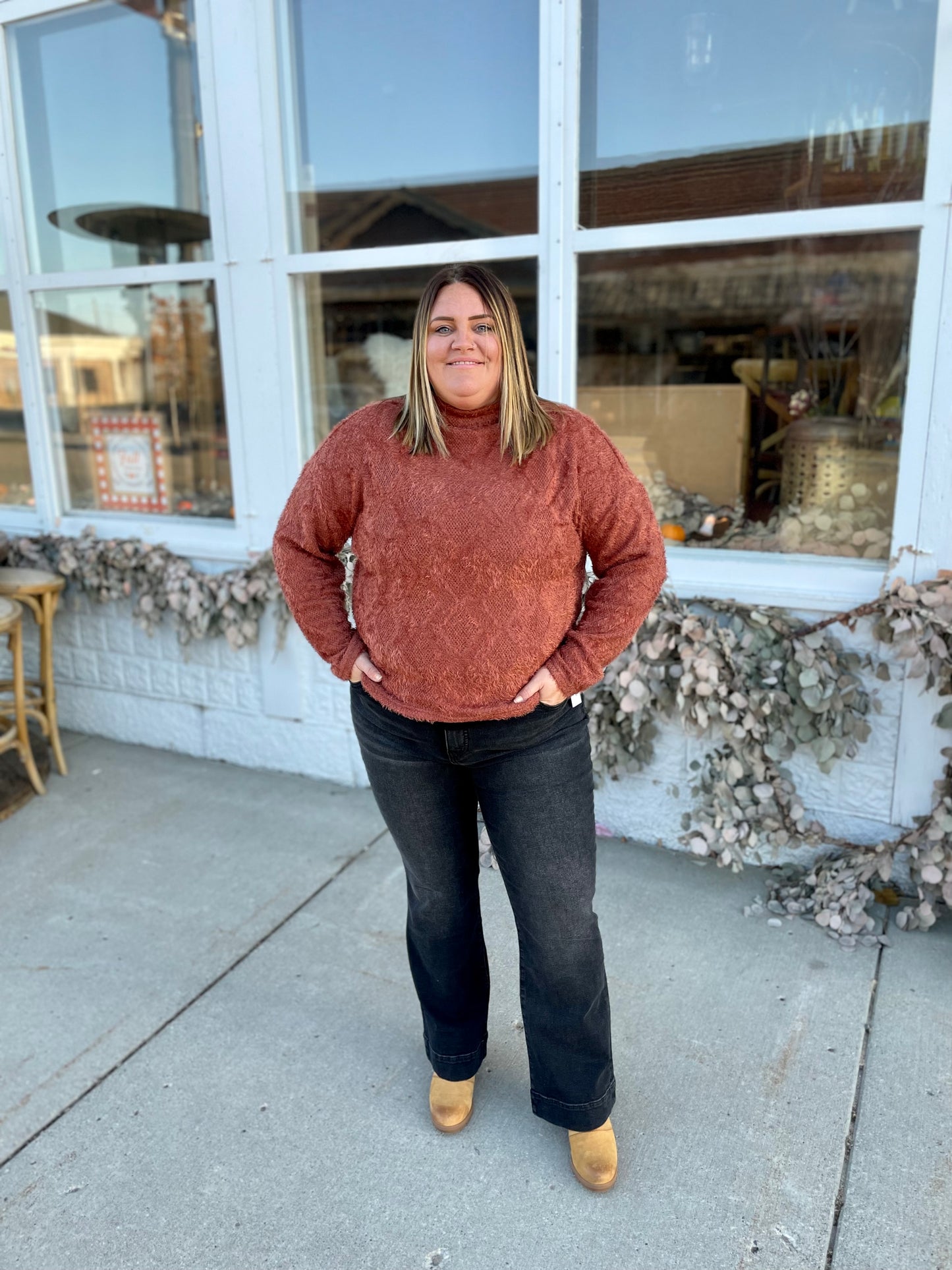 Tribal Funnel Neck Top