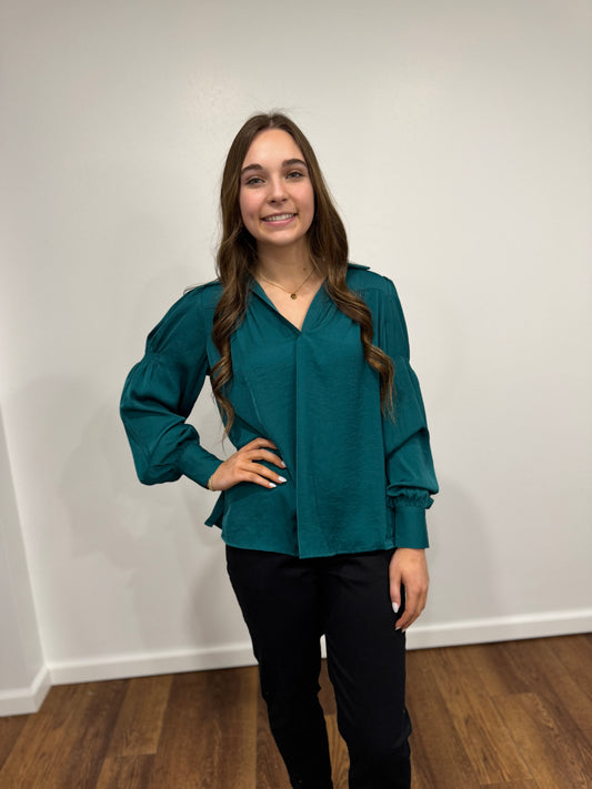 Elan Emerald Blouse