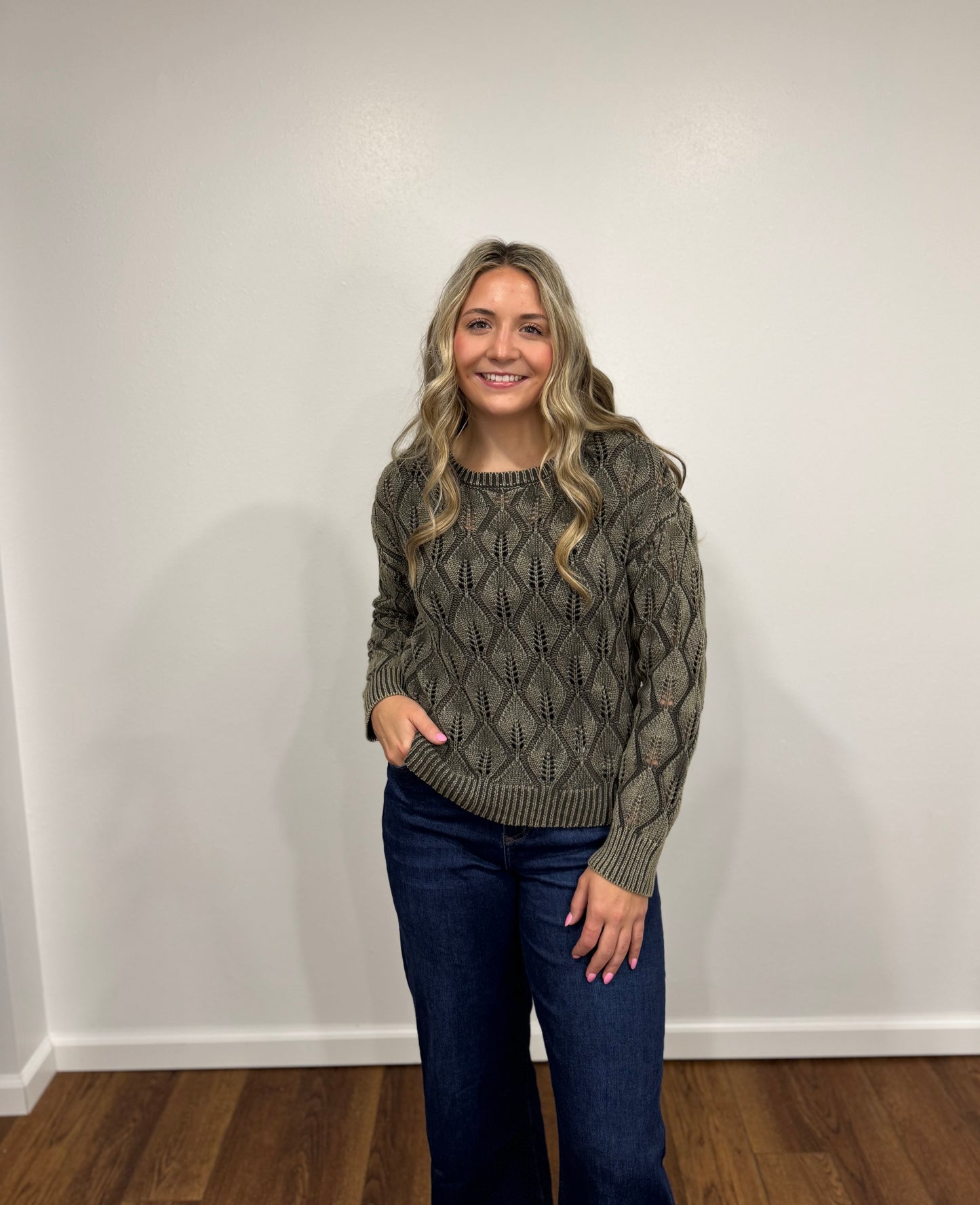 Dex Washed Khaki Sweater