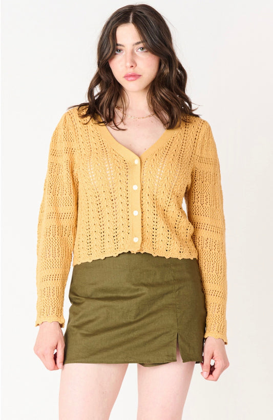 Apricot Crochet Cardigan