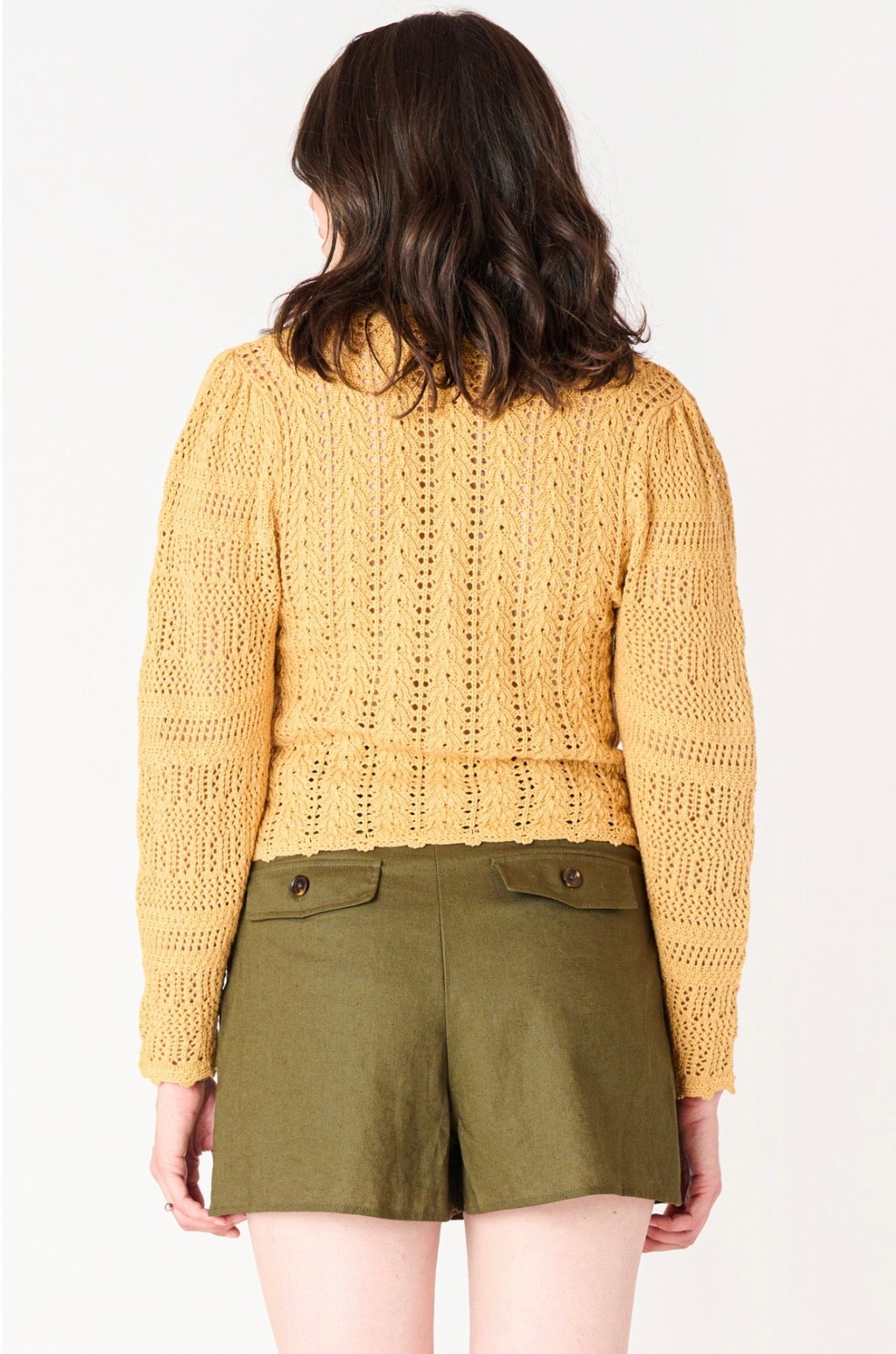 Apricot Crochet Cardigan