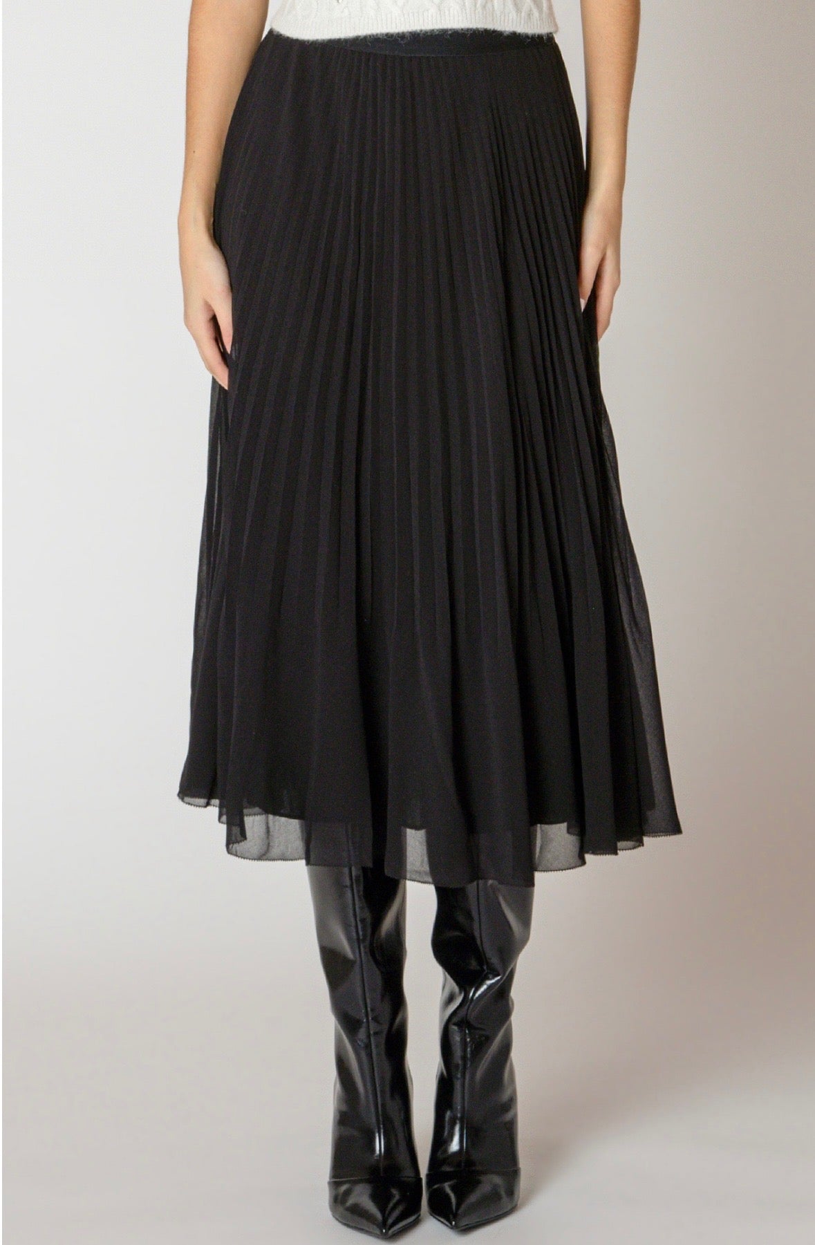 Black Pleated Skirt