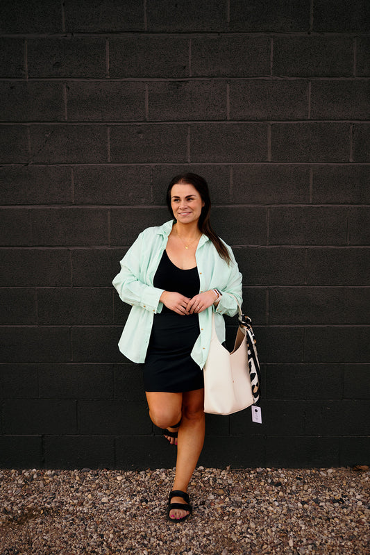 Elan Mint Button Down Shirt