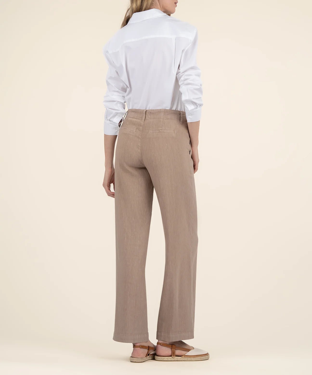 KUT Meg Khaki Linen Pant