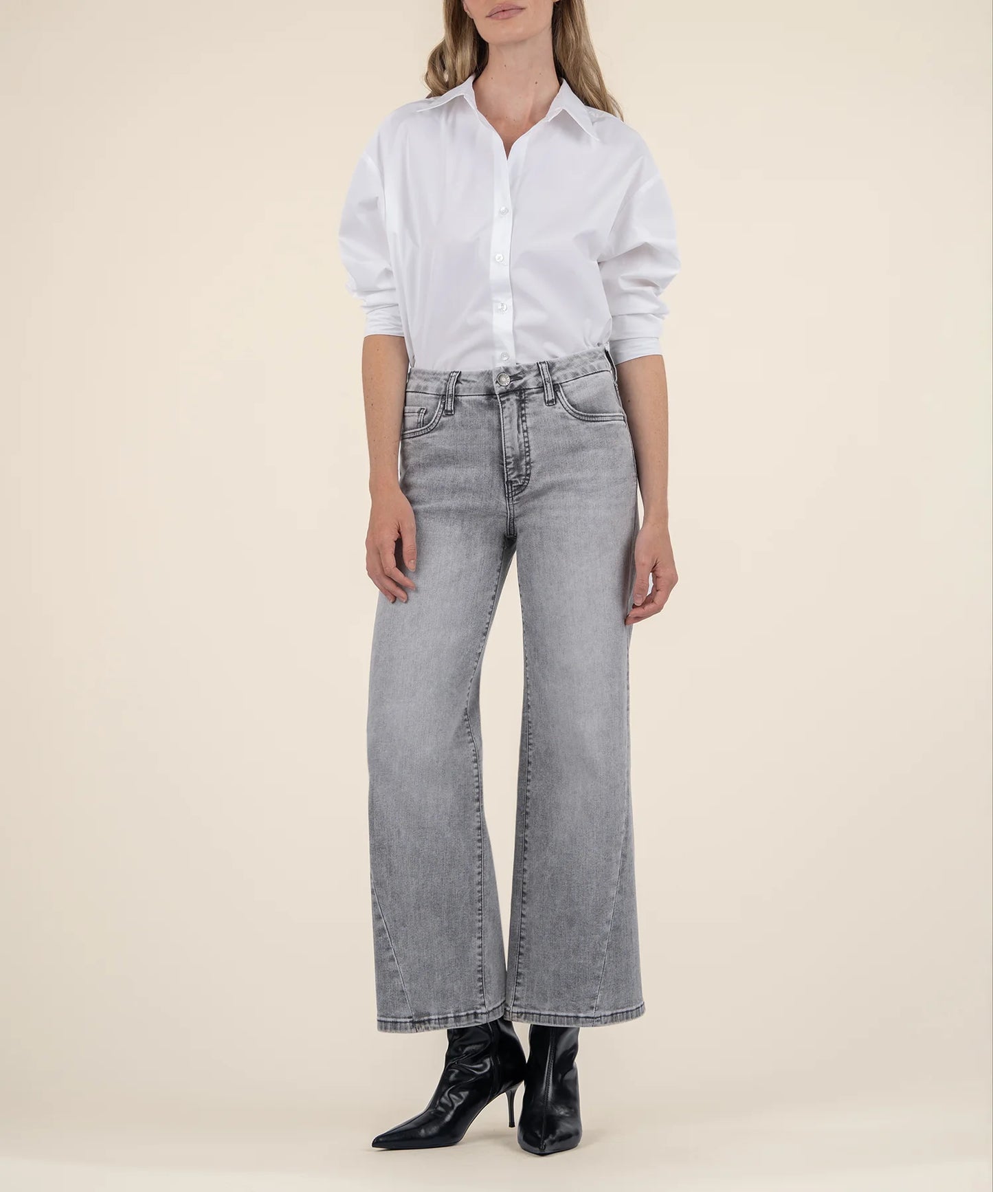 KUT Meg Wide Leg Jean Grey