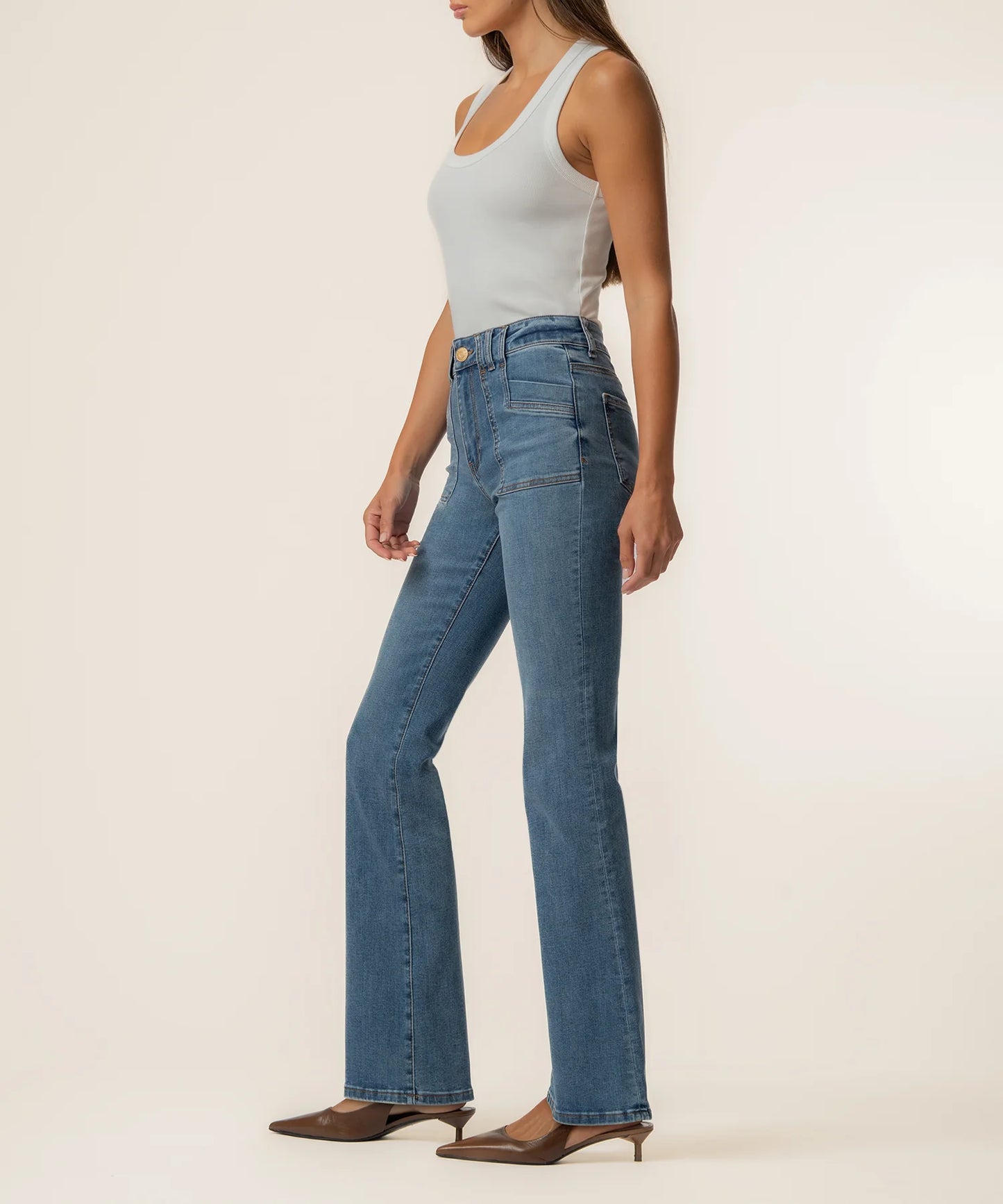 KUT Stella Wish Medium Flare Jean