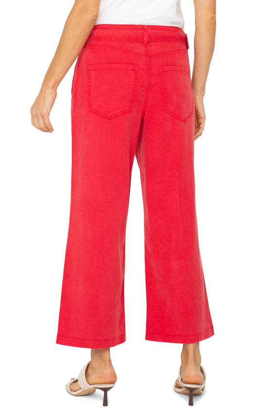 Liverpool Stride Crop Wide Leg Pant