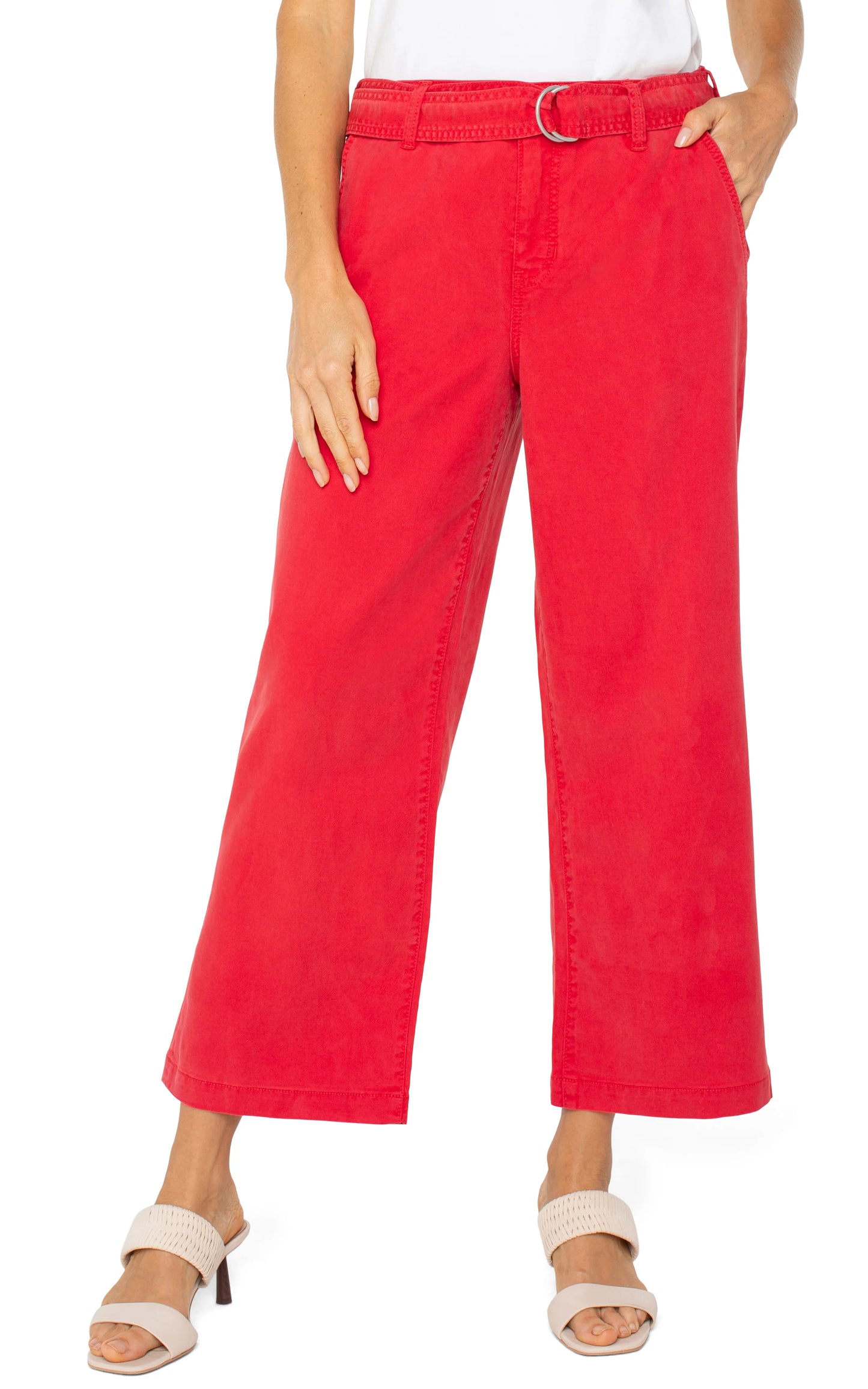 Liverpool Stride Crop Wide Leg Pant