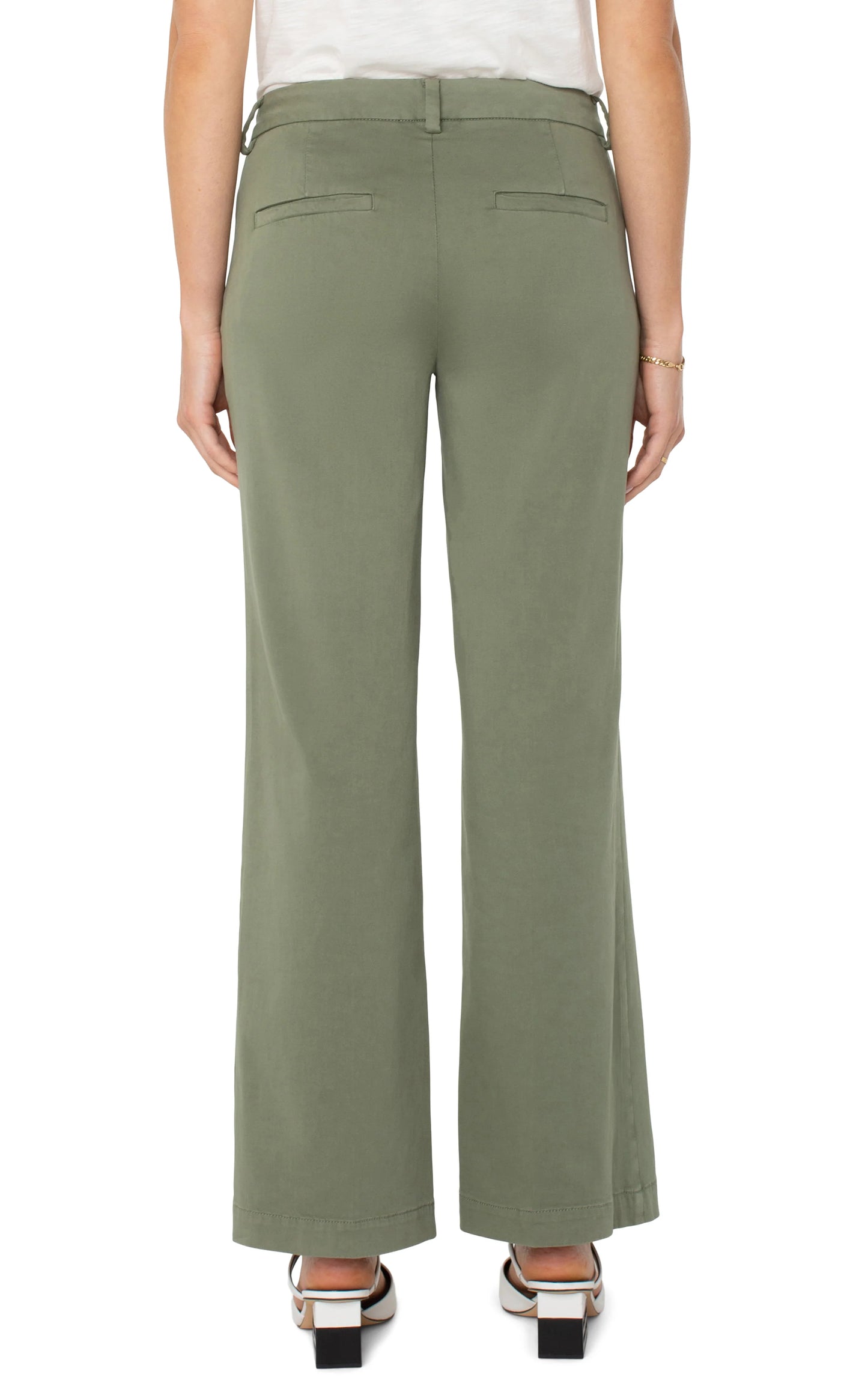Liverpool Crop Olive Pant