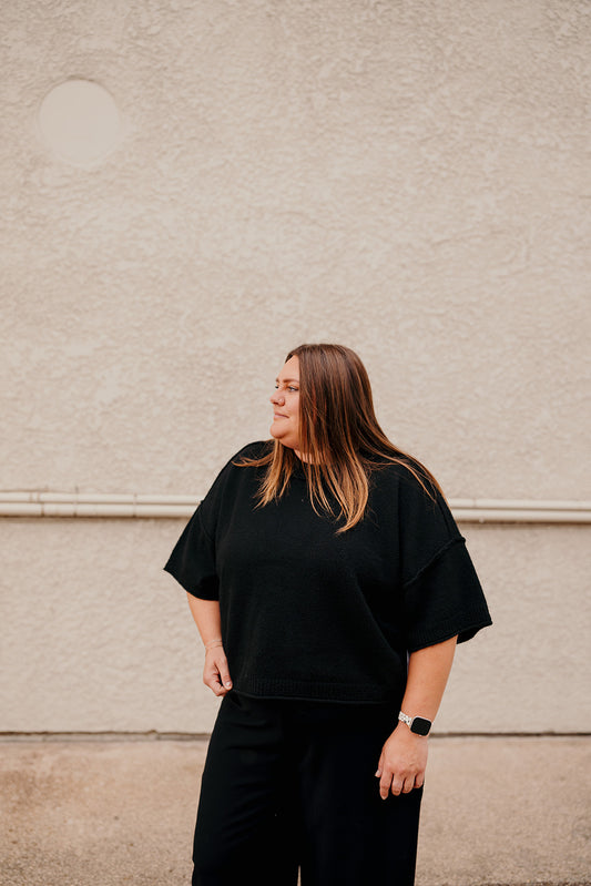 Tribal Black Drawcord Pant