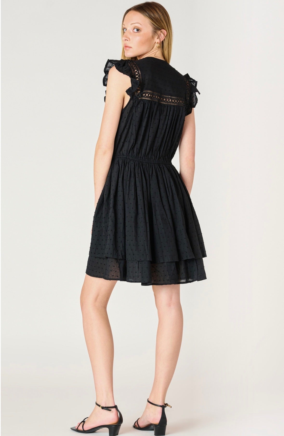 DEX Swiss Dot Mini Dress