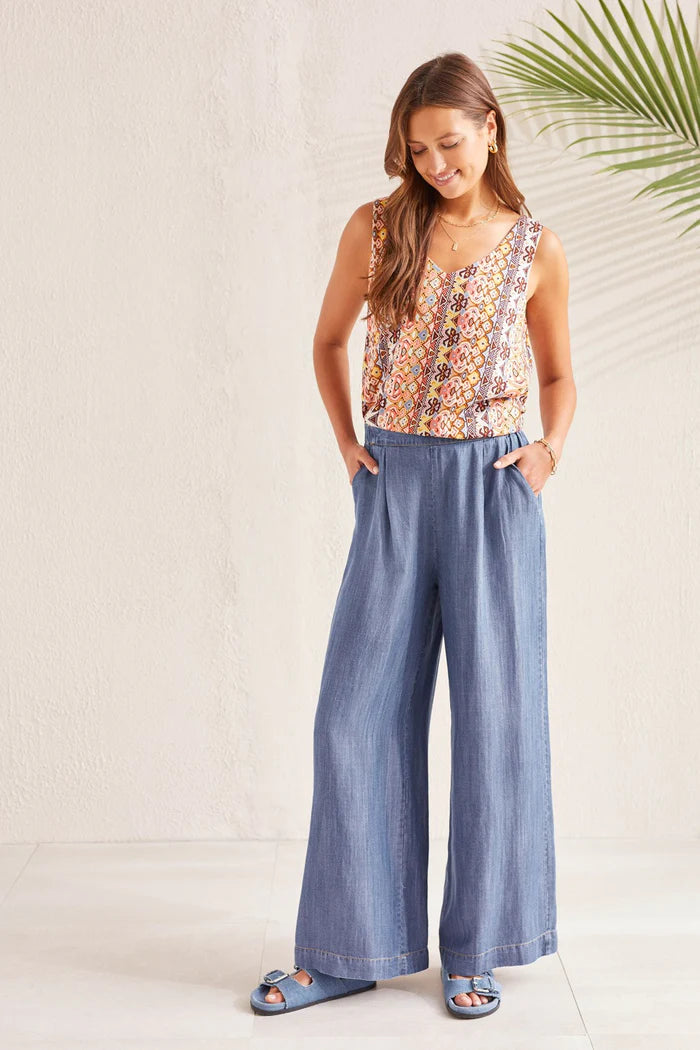 Tribal Flowy Wide Leg Pants