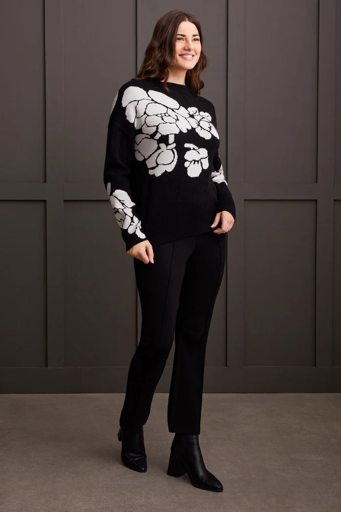 Tribal Funnel Sweater Black