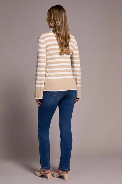 Tribal Mock Stripe Sweater