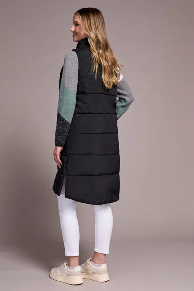 Tribal Black Quilted Vest