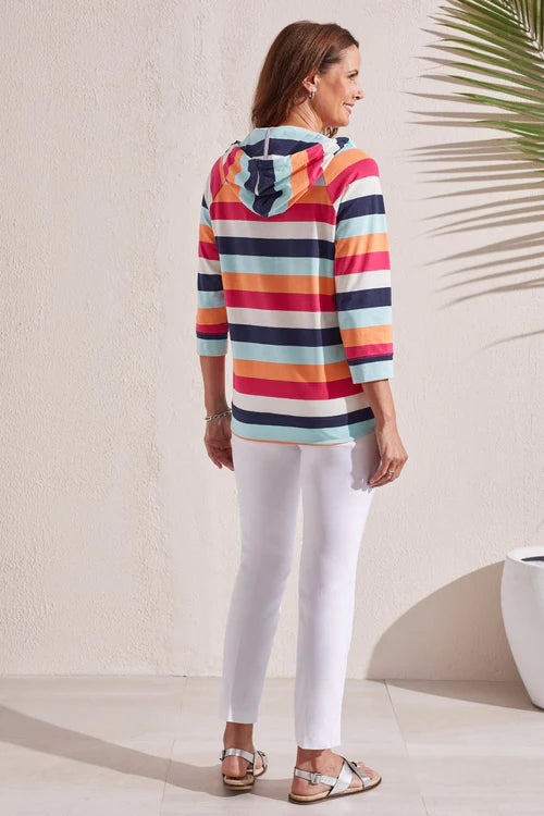 Tribal Stripe Raglan Hoodie