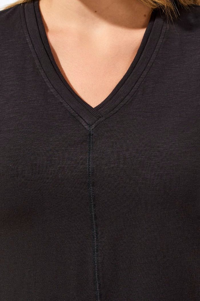 Tribal Black Vneck Tshirt