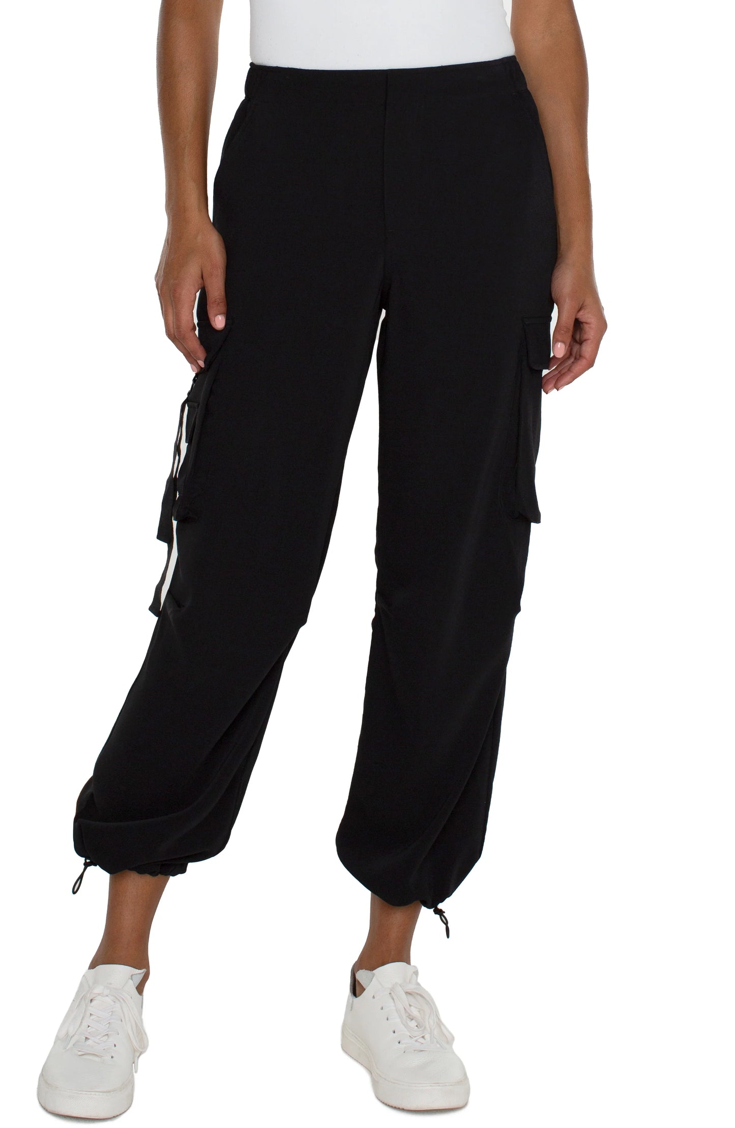 Liverpool Cinch Hem Pant Black