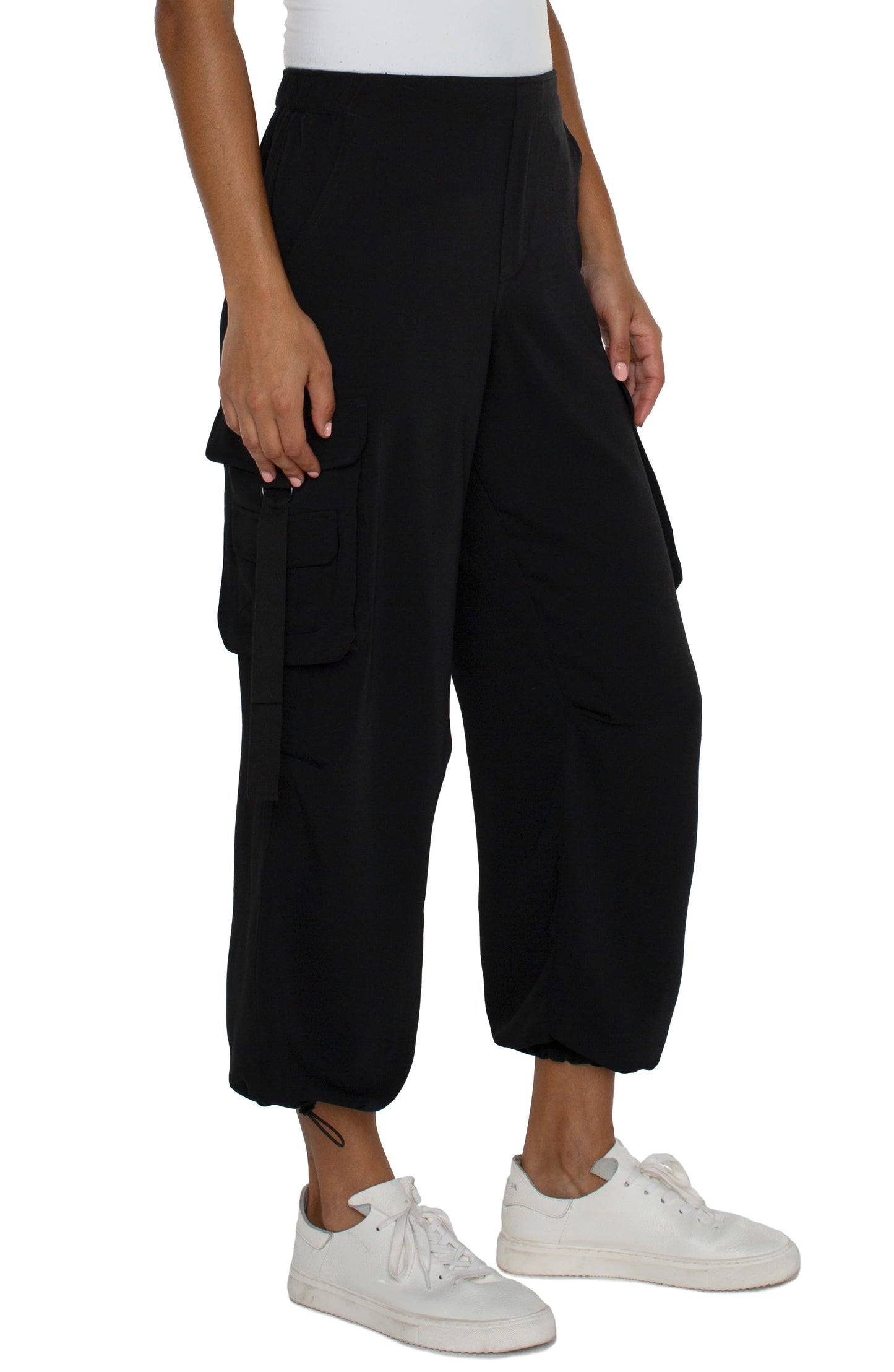 Liverpool Cinch Hem Pant Black