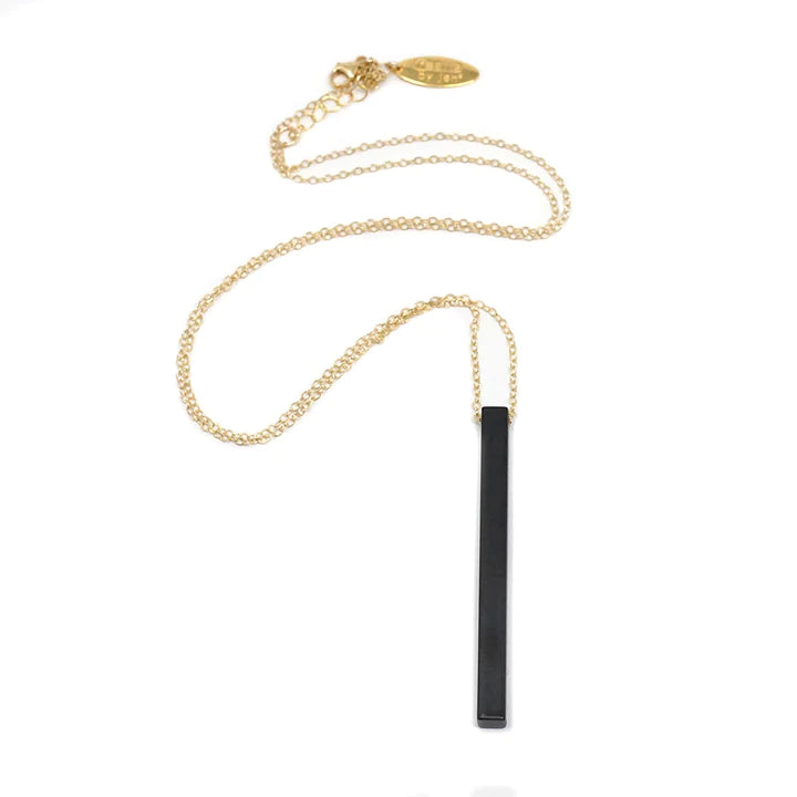 Black Bar Necklace