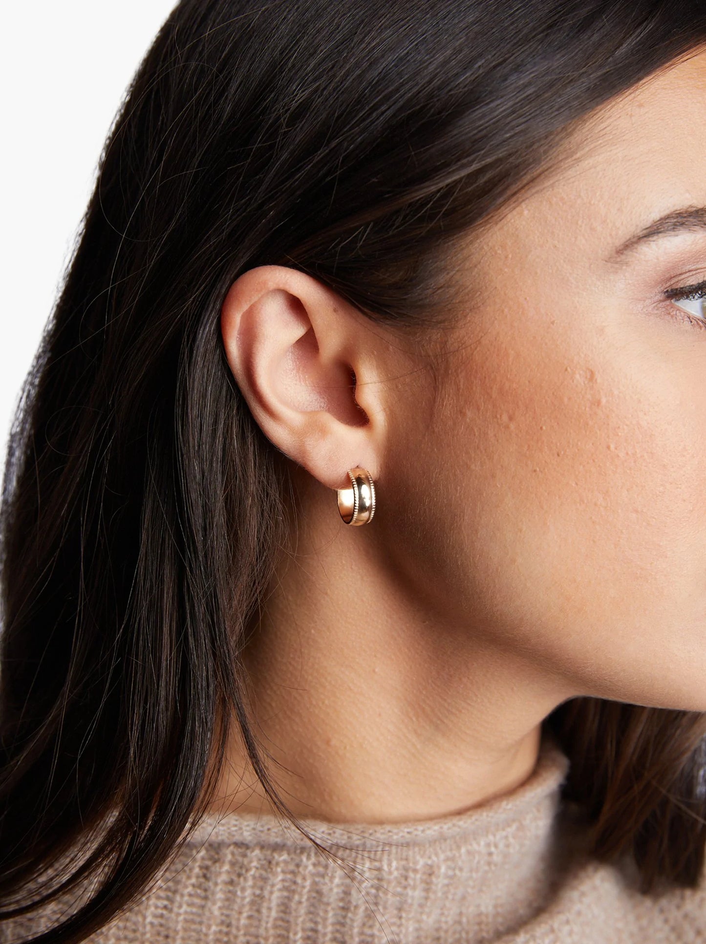 Chunky Column Hoop Earrings